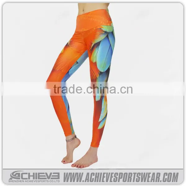 Sublimated High Waist Leggings Custom Ladies Sexy Fitness Pants Slim Fit Yoga Shorts photo-2