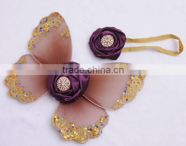 Infant Girl Photo Photography Props Newborn Baby Angel Wing With Headbands photo-4