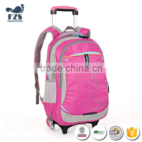 SLZ71 Cheap Wholesale Backpack Kids School Bag With Wheels photo-3