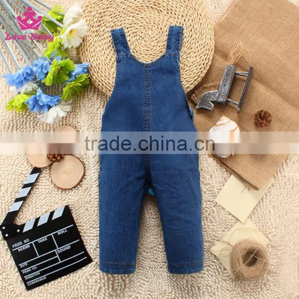 Spring Stylish Baby Jeans Cute Animal Pattern Overalls Children Denim Overalls Fashion Strap Jeans photo-3