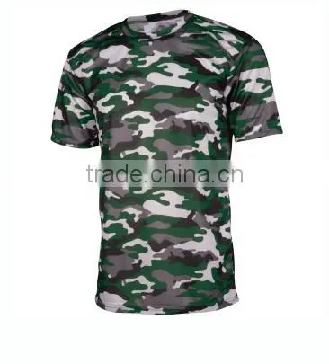 Yarn Dyed Comouflage Tshirt With Quick Dry and Breathable Fabric photo-5