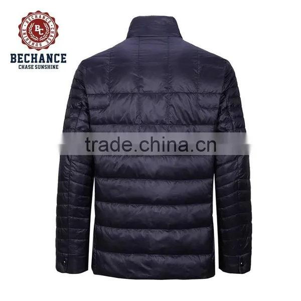 H1033 Mens Fashion Jacket Stand Collar Quilted Jacket Winter Clothing photo-2
