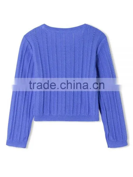 Cable Pattern Cardigan Baby Girl Sweater Design With Buttons photo-2