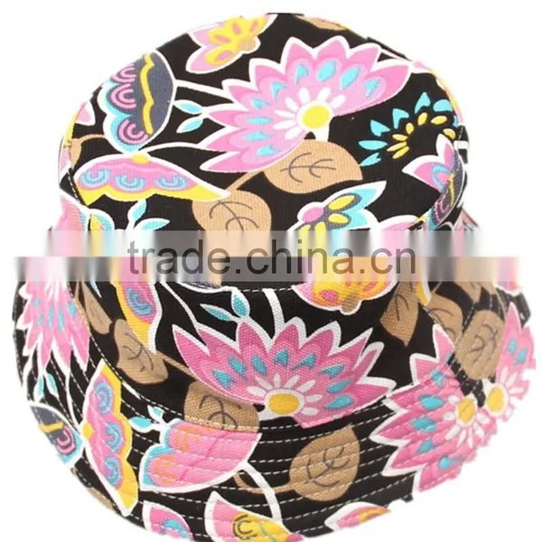 Multi Flower Pattern Bucket Caps Summer Sun Hat Fishing Outdoor Caps photo-2