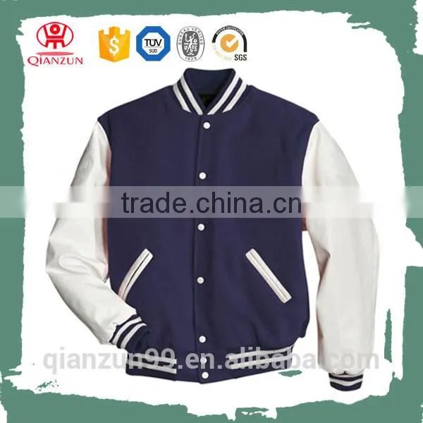 Mens Plain Baseball Varsity Jacket Cotton Material Jacket