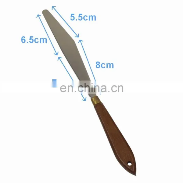 Brown Wooden Handle Palette Knife for Art Paint photo-2