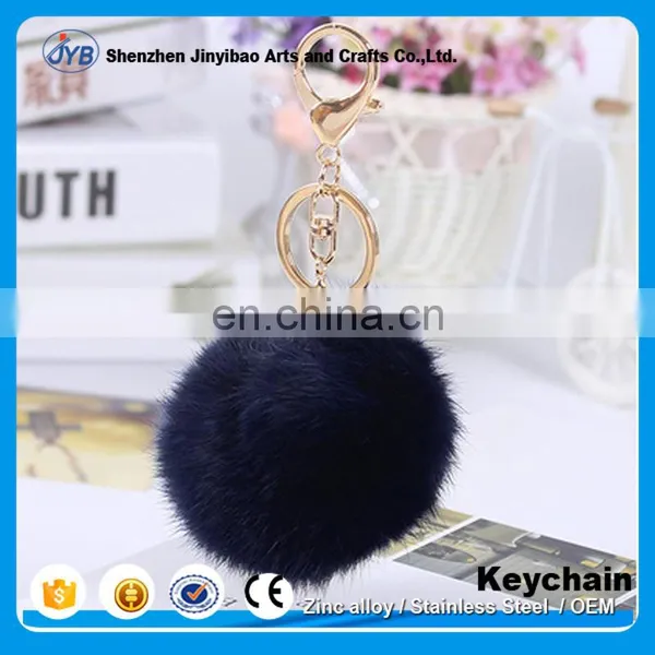 Hot Selling Colorful Cute Fur Flush Ball Keychain for Bag photo-3