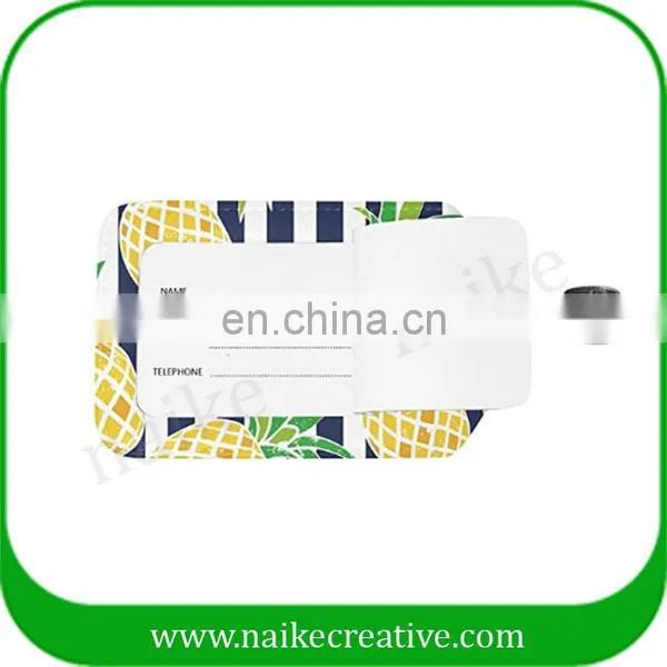 Manufacture Customize Personalized Cruisel Unicorn And Pineapple PU Leather Luggage Tag photo-6