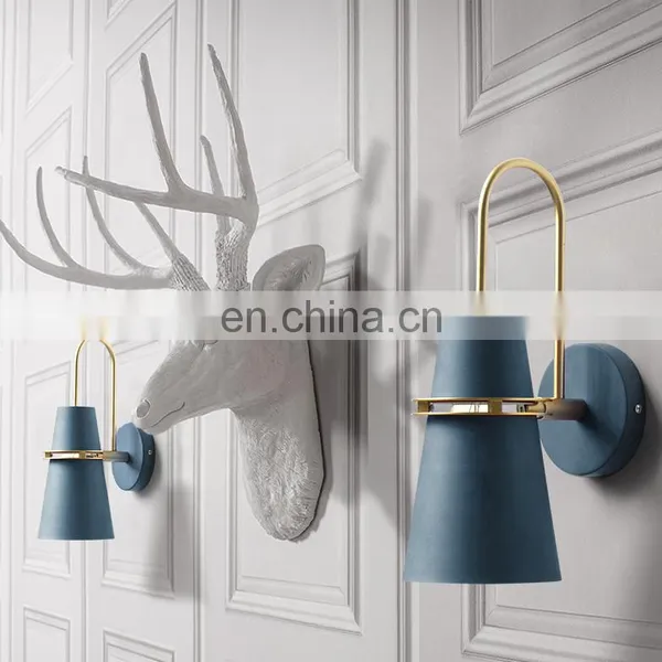 Best Selling 2020 Wall Sconces Simple Macaron Wall Lights Modern Wall Lamps for Bedroom photo-3