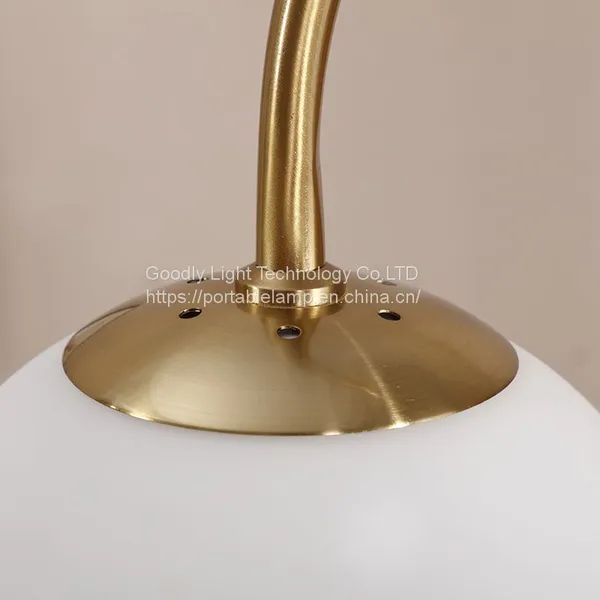 LED Light Metal Floor Lamp,Classic Design Frosted White Globe Glass Shade Standing Downlight Light photo-4
