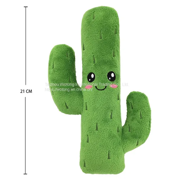 Squeaky Plush Dog Toy Interactive Funny Cactus Puppy Pet Dog Toys photo-2