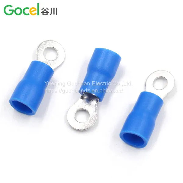 RV2-3 Pre-insulated Cold Pressed O-shaped Round Brass Tinned Terminal photo-2