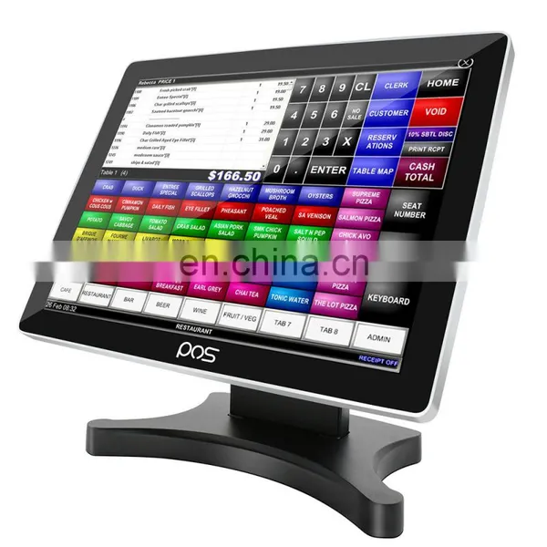China 15 Inch Dual Screen With Printer Restaurant Retail Capacitive Touch Screen Window Pos System photo-5
