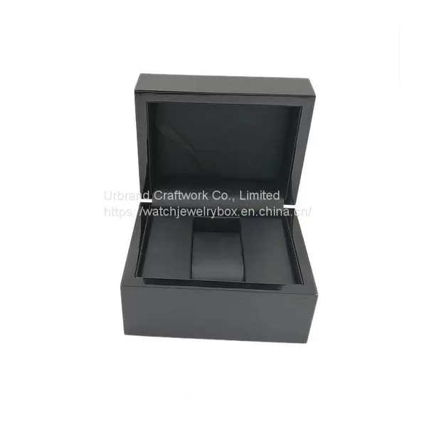 Black Bright Paint Watch Box a Single Wooden Watch Box Can Hold Cards Display Gift Boxes photo-4