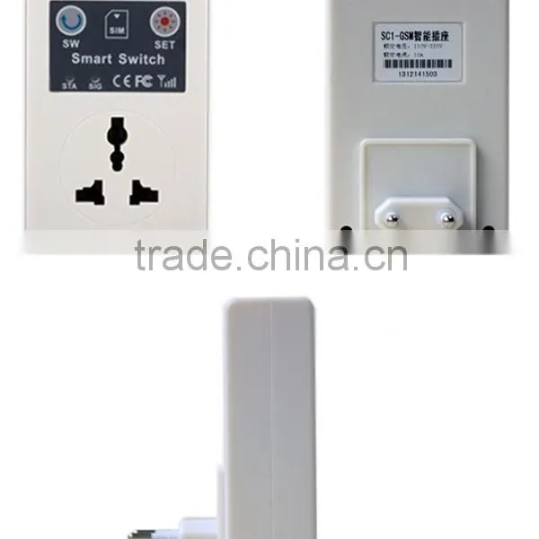 Smart Home SMS/Dial Switch ON/OFF 2200W Universal Remote Controlled GSM Power Socket Suitable for US/ UK/ EU Stand Plug photo-3