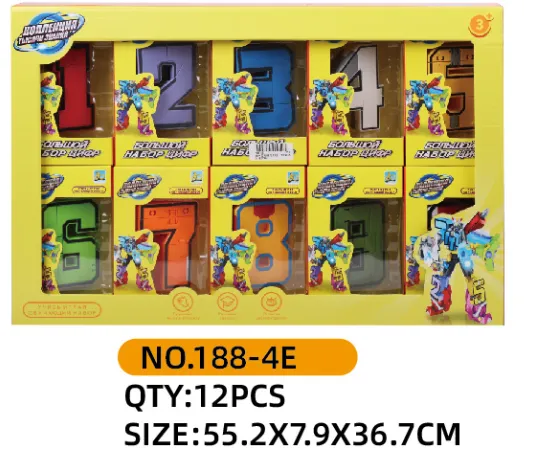 DIY Assemble Deformation Big Number Deformation Robot Toys