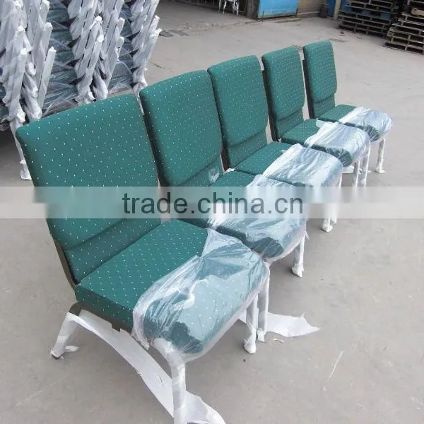 RED WINE POPALUR USED IN AUDITORIUM METAL CHURCH CHAIR photo-3