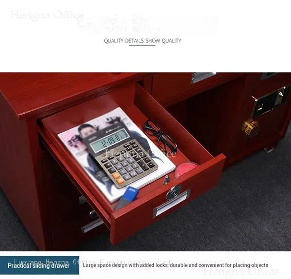 SES-160H 1.6m | Heavy Duty Office Desk With Safe Anti-Collision， Steel Plate| Bulk Order for Bank photo-2