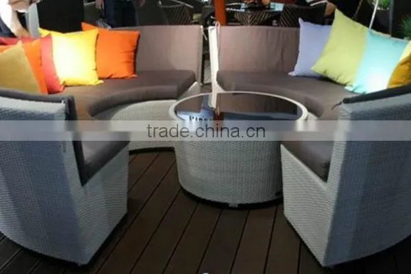 Waterproof PE Wicker Sectional Sofa Outdoor Furniture Rattan Sofa Set photo-4