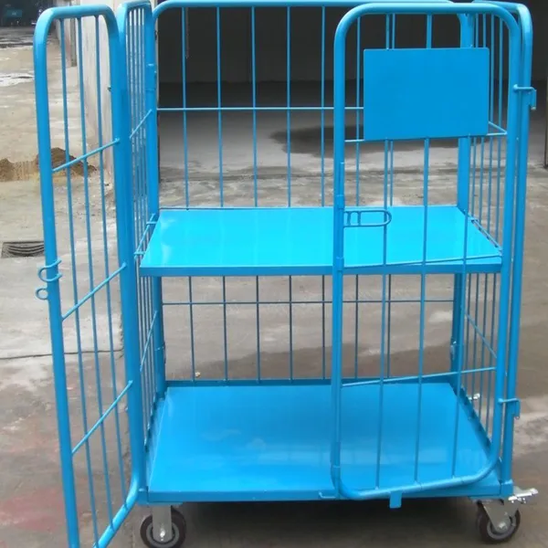 500kg Capacity Nestable Roll Cage Trolley With Castors for Logistics Storage photo-1