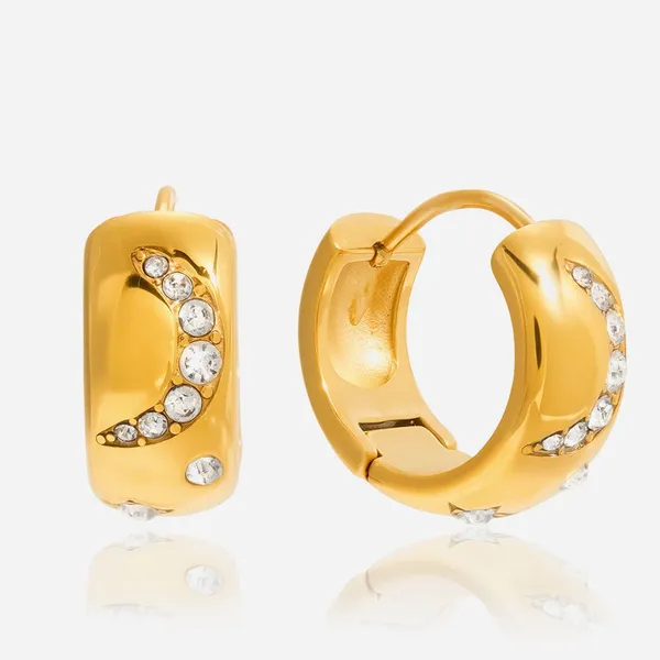 Classic Clover Charm Stud Earrings in Stainless Steel for Women