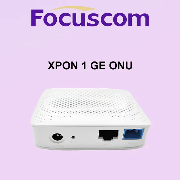 XPON 1GE ONU Режим моста Высокая производительность Мини-ONT Совместим с Huawei ZTE OLT для FTTH Оптические сети решения GPON ONU Focuscom FC2001