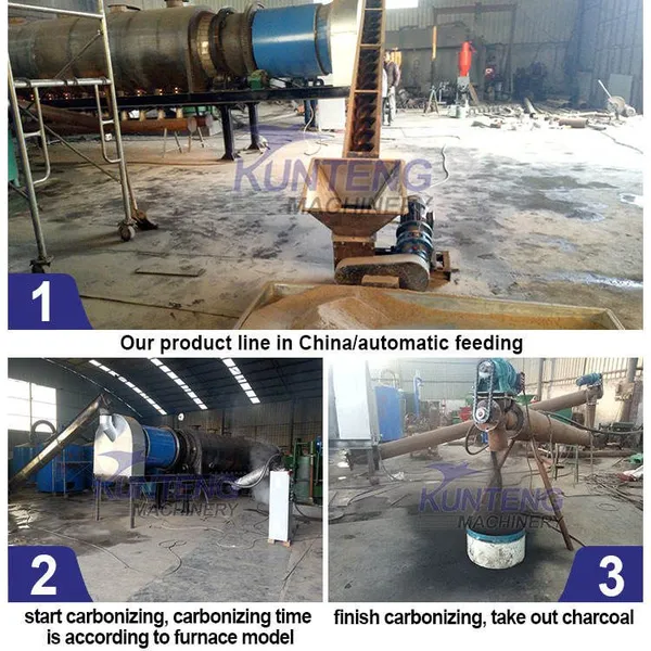 Automatic Smokeless Rotary Continuous Rice Hull Carbonization Furnace Production Line EPC photo-4