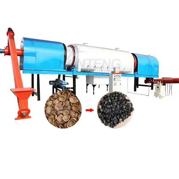 All Waste Charcoal Making Machine Rotary Kiln Pyrolysis Palm Kernel Shell Carbonization Stove for Producing Charcoal EPC