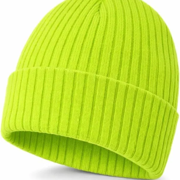 Blank Solid Color Cuffed Knit Beanie Hat Stretch Acrylic Winter Skull Cap Custom Logo Plain Warm Beanies Wholesale for Men Women photo-2