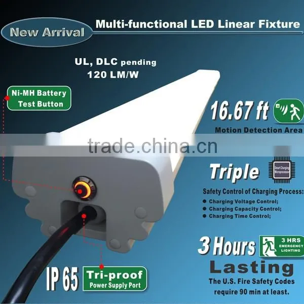 Led Silver Wireless Linear Task Light High Efficiency 4ft Tri-Proof LED Light photo-3