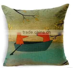 Fox Printed High Quality Canvas Pillow Covers Wholesale photo-3