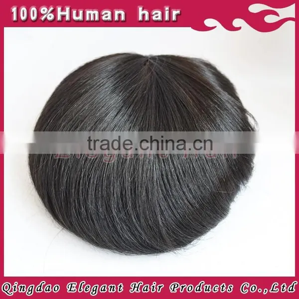 Tot Selling Remy Human Hair Piece Toupee for Black Men, Silk Top Invisible Knot Natural Hairline Toupee photo-2