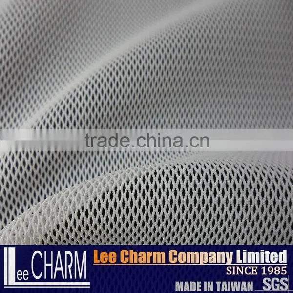 Stretch White Pique Bird Eye Elastic Mesh Fabric photo-3