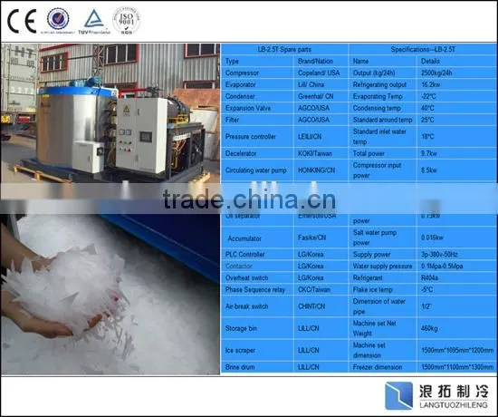 Original Bitzer compressor assembling with industrial flake ice making machine