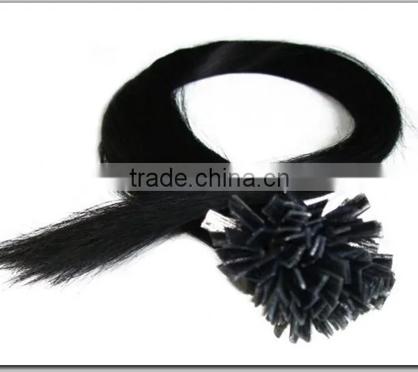 Wholesale 100% Human Keratin Hair Silky Straight Flat Tip Hair Extension photo-5