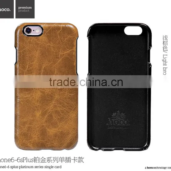 Card Holder PU Back Case for IPhone 6s Plus Original HOCO Platinum Series Card Slot Soft Leather Cover for IPhone 6Plus MT-5772 photo-2