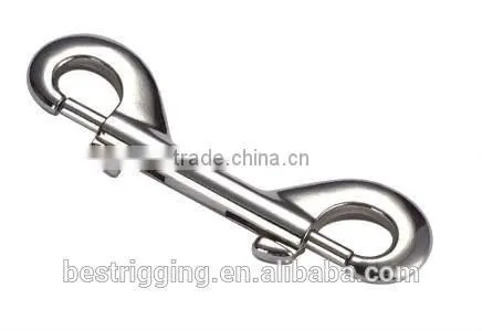 China Supplier Sale Rigging Double End Bolt Snaps,Solid Brass Fixed Eye Bolt Snap Hooks For Handbag in Carabiner Manufacturer photo-3