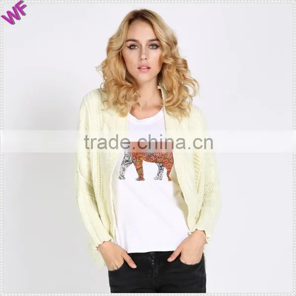 Bats Sleeve Knitted Cardigan Sweater Women Cardigan photo-3