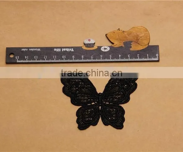 Butterfly Pattern Hand Made Hollow Embroidery Chemical Lace Applique for Accessory photo-2