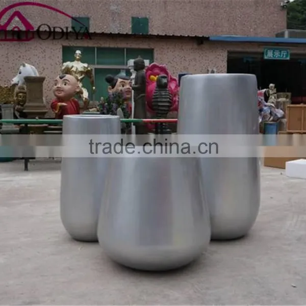 Indoor Decorative Fiberglass Flower Pots Large Planters photo-5