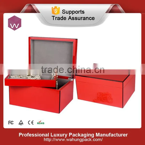 Chinese Luxury Black Glossy Painting Large Storage Box photo-2