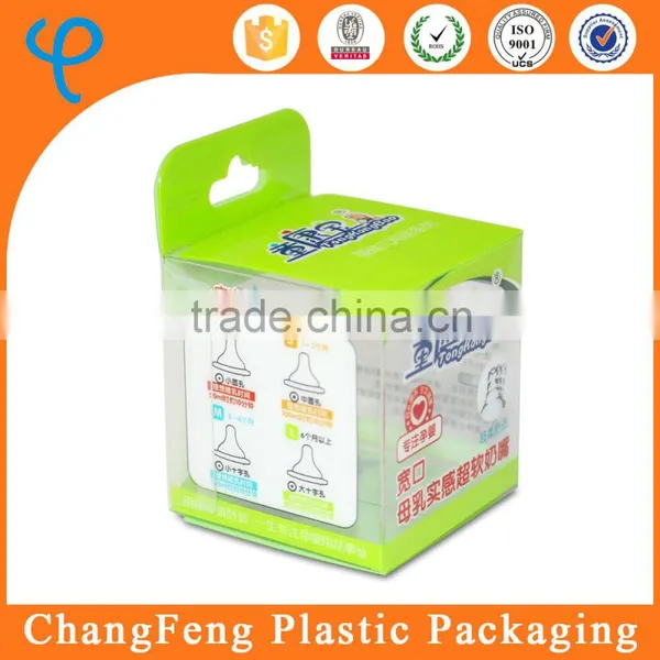 2016 New Style Baby Product Custom Clear Packaging Box for Baby Nipple