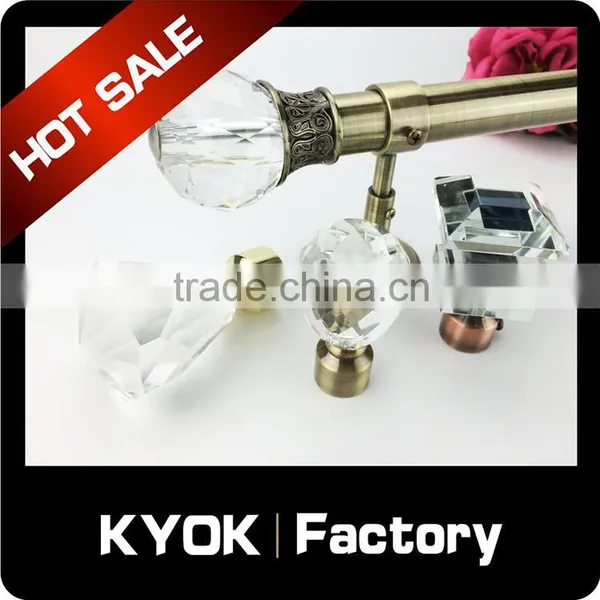 KYOK High Quality White Metal Curtain Rods Wholesale , 28mm Hollow Metal Curtain Rod photo-4
