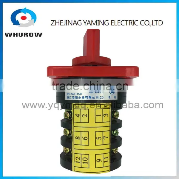 Changeover Rotary Cam Universal Switch HZ5-20/4 M05 Three Poles Electrical Low Current 20A Control Machine Silver Contacts photo-3