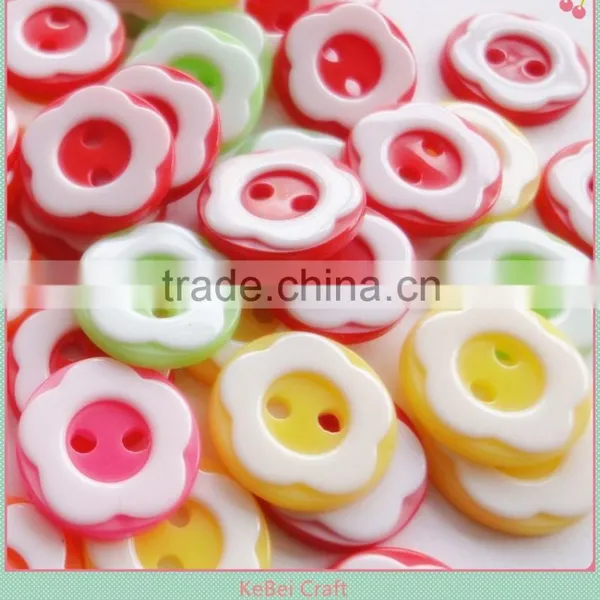 Diy Flower Plastic Resin Mixed Flower Decoration Buttons, Kids Handicraft Making photo-5