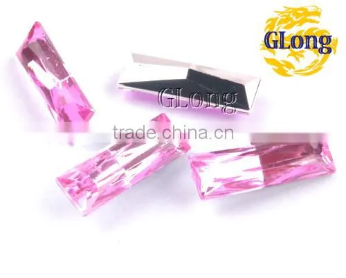 8*24mm Acrylic Point Back Rectangular Mix Color Bling Rhinestone&Crystal For Stylish Bags Garment Shoes #GY014-24P(Mix-s) photo-5