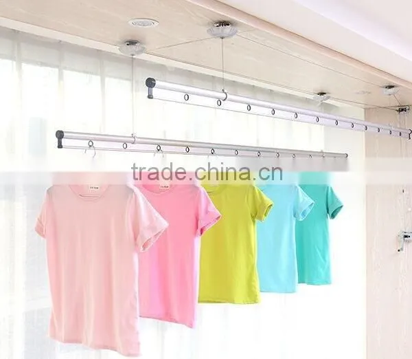 2016 Ceiling Mounted Clothes Drying Racks Lifting Aluminium Clothes Drying Rack photo-6