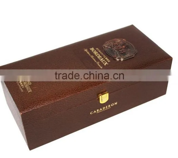 2015 Custom Design Leather Wine Box, Wine Gift Box photo-3