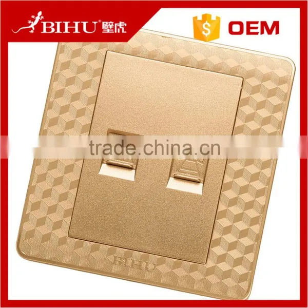 BIHU Golden Single Double Female Wifi Data Internet Rj45 Connector Socket photo-4