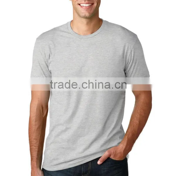 2015 New Promotional Adult Men Premium Fitted Blank Combed Cotton Jersy Short-Sleeve T-Shirt photo-2